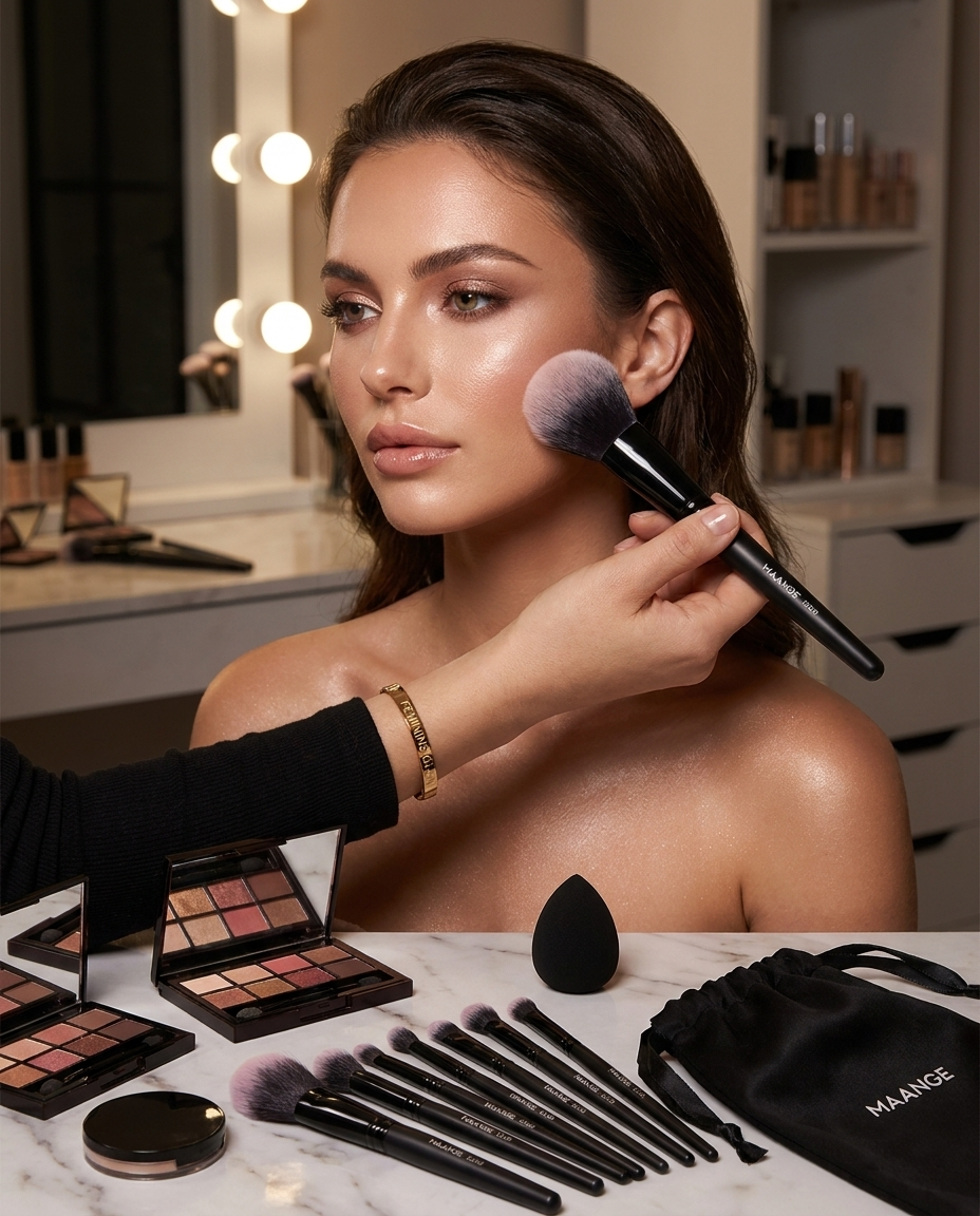 Pro Makeup Brush Kit – 20PCS Black Luxury Set