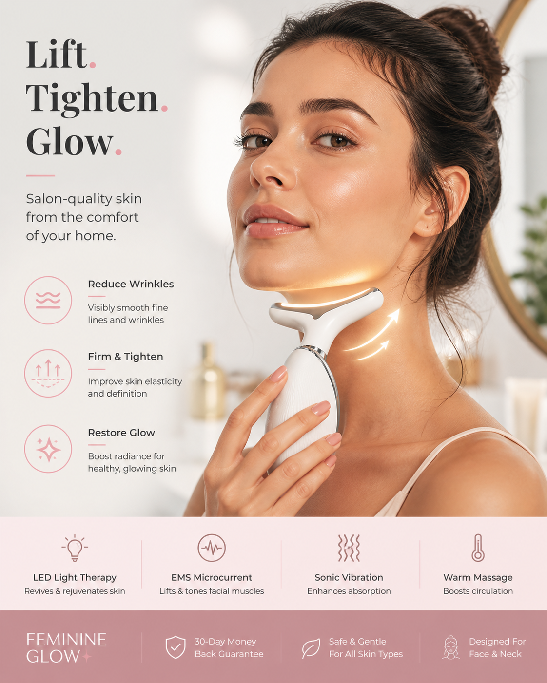 Lift, tighten & glow — without expensive salon visits