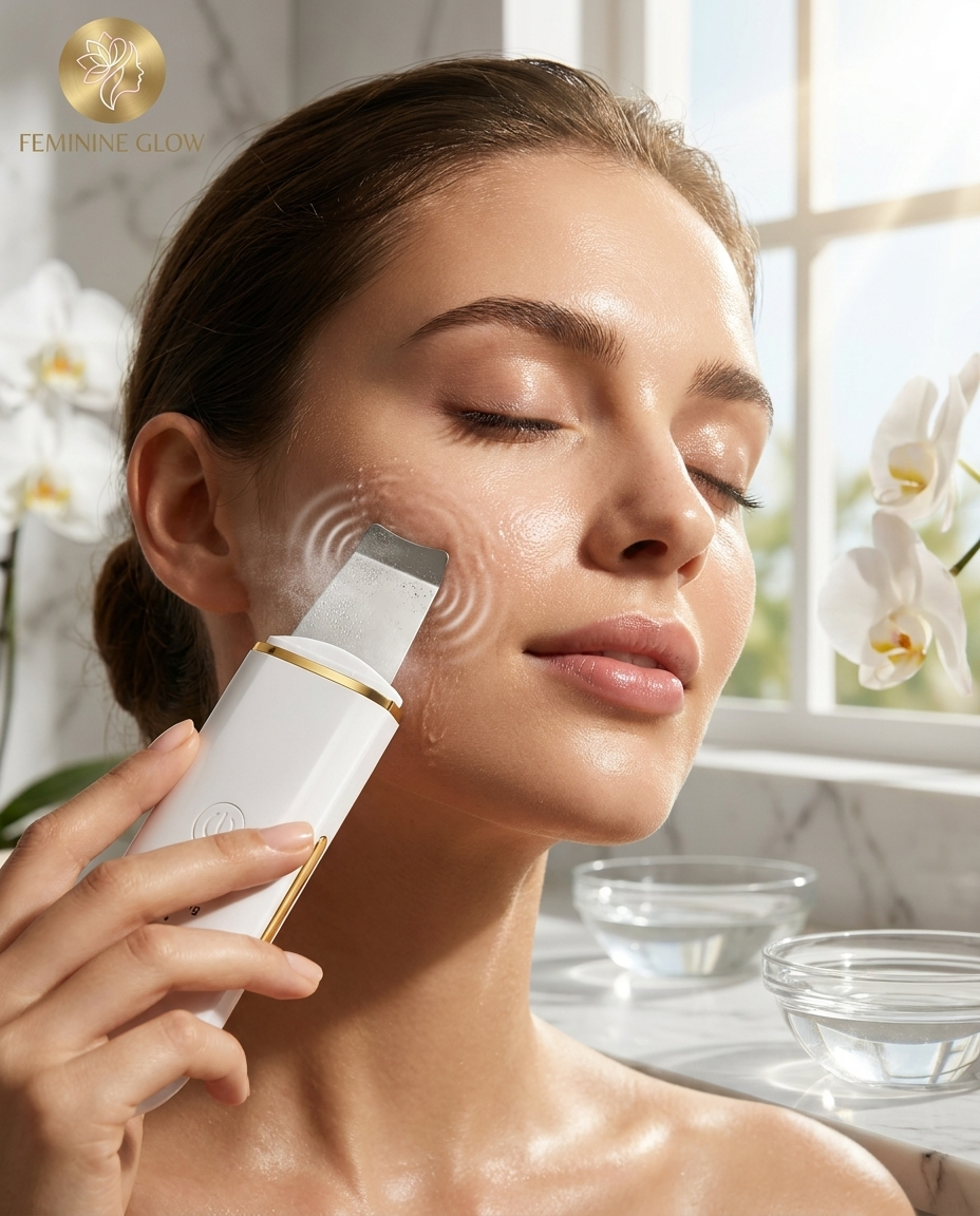 Feminine Glow EMS Facial Skin Scrubber